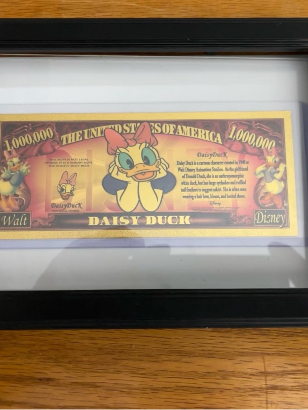 Disney Daisy Duck Decorative Novelty Bill - Yellow, Pink & Gold